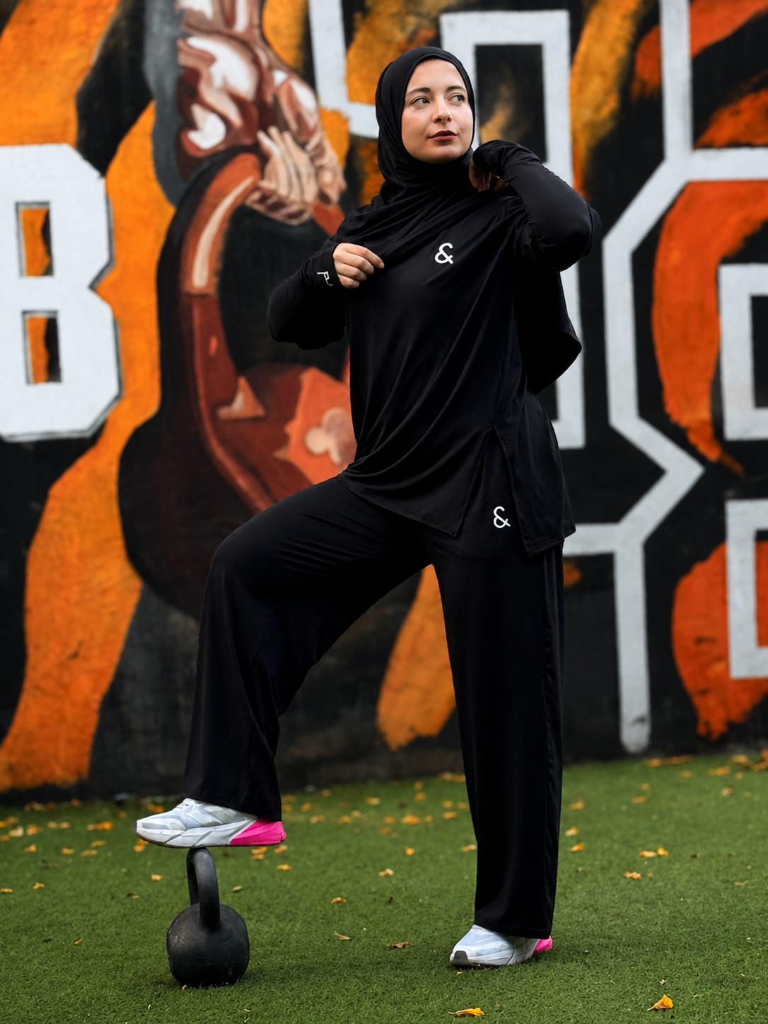 Essential Activewear 3-Piece Set (Hijap, Top, and Pants)